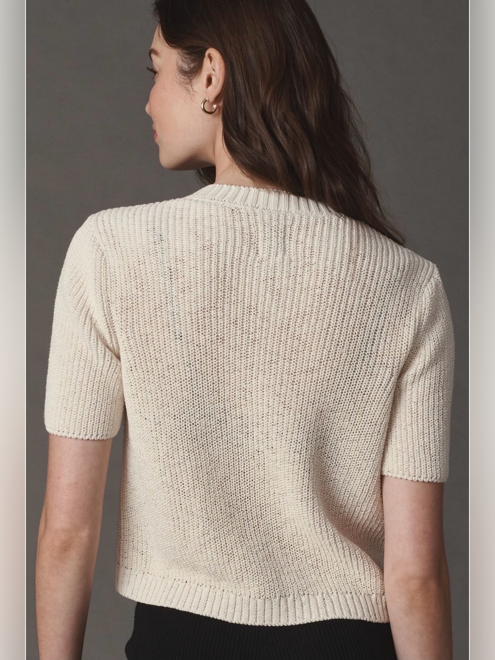 Anthropologie short sleeve sweater cardigan - Picture 3 of 12